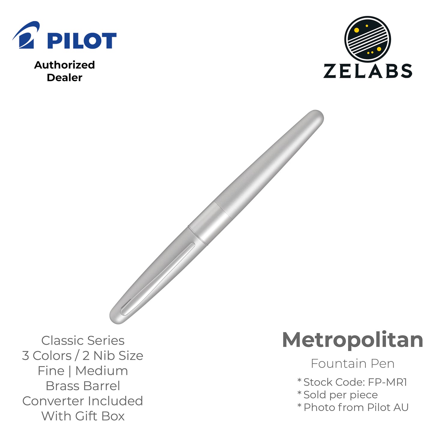 Pilot Metropolitan Fountain Pen - Classic Series - FP-MR1 - Fine | Medium