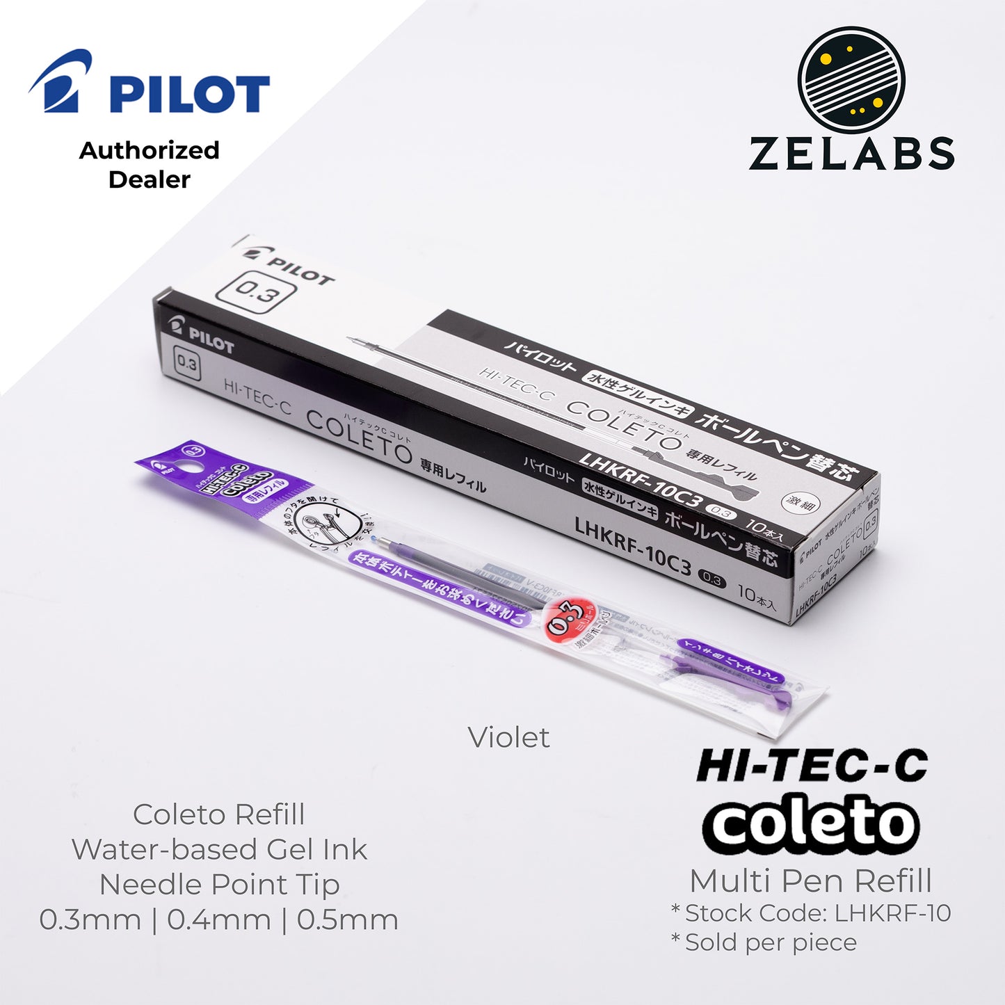Pilot Hi-Tec-C Coleto Gel Multi-pen / Multifunction Refill - LHKRF-10 - 0.3mm | 0.4mm | 0.5mm