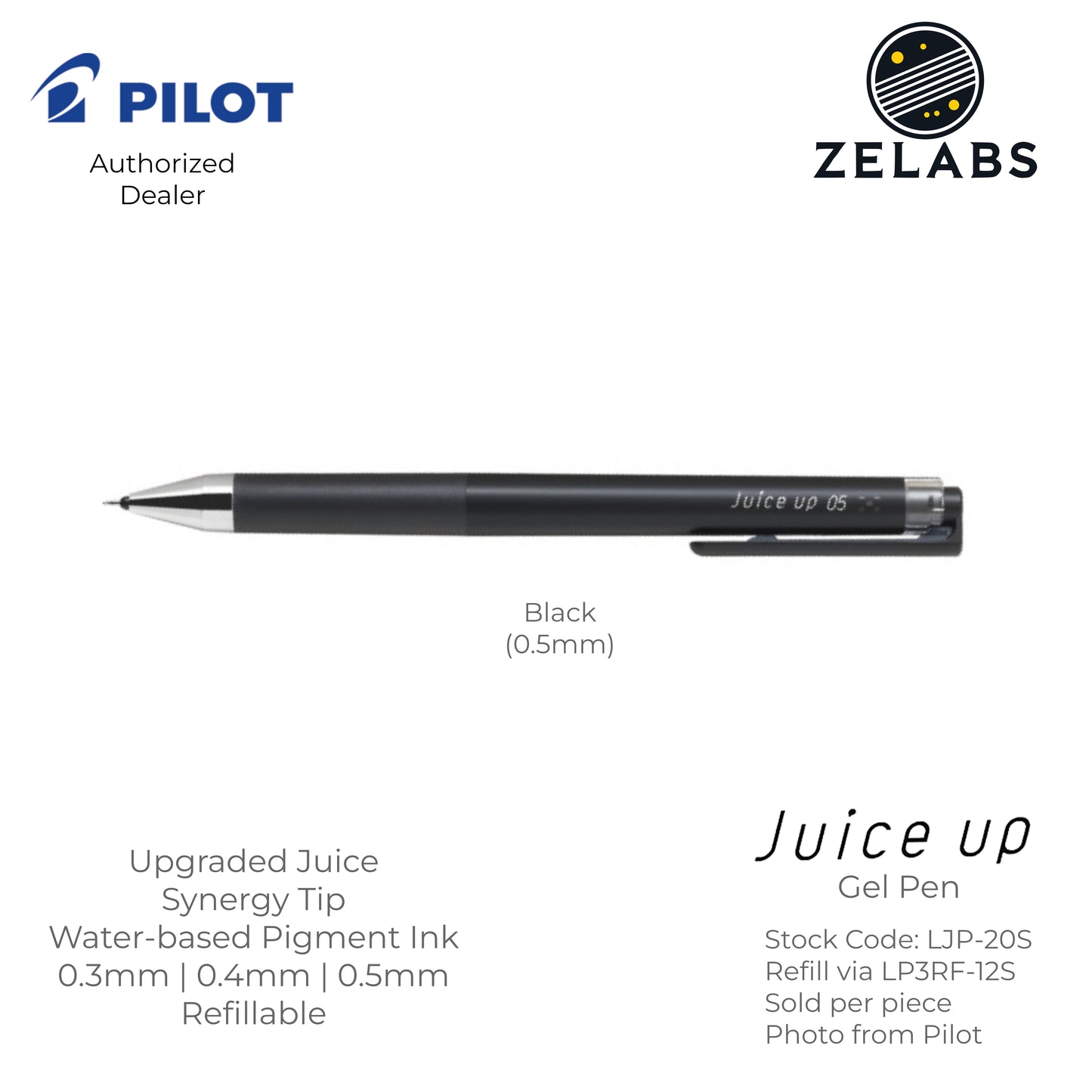 Pilot Juice Up Retractable Gel Pen - LJP-20S - 0.3mm | 0.4mm | 0.5mm