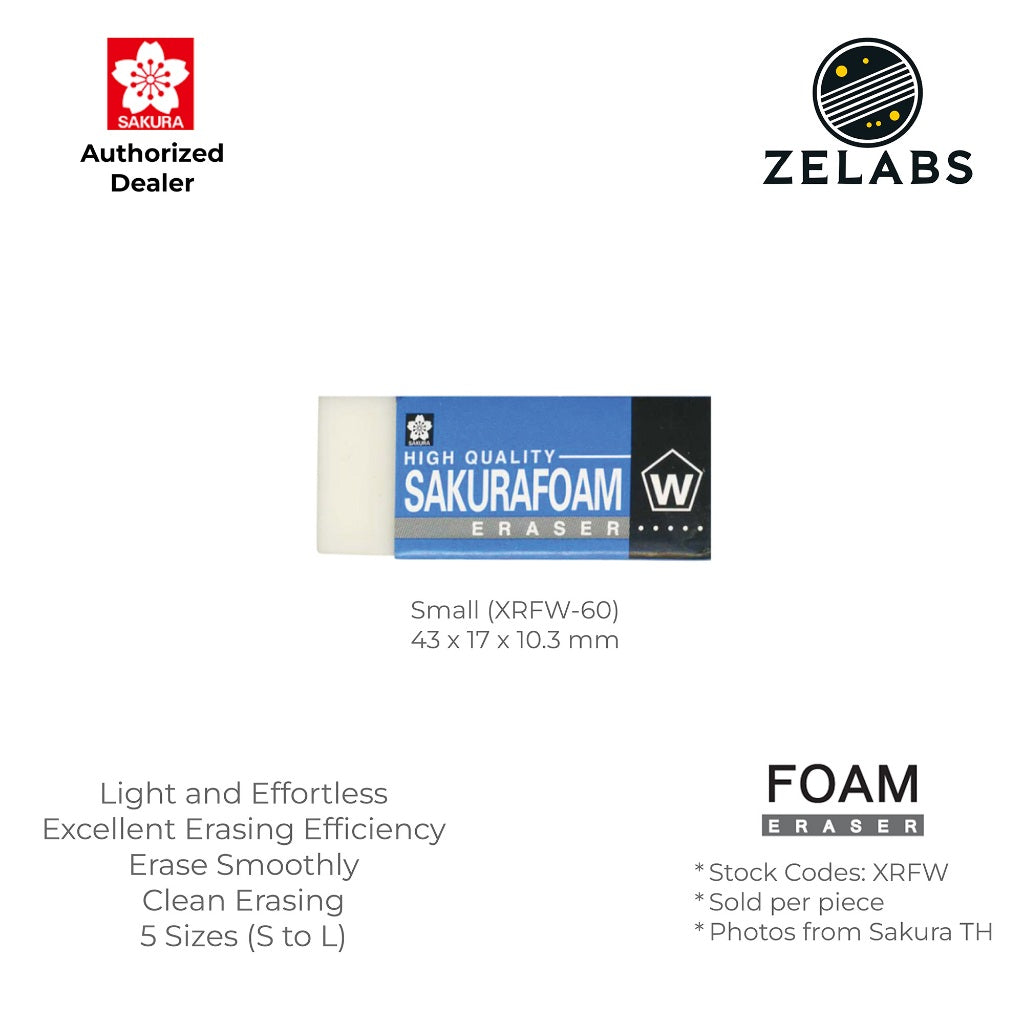Sakura Foam Eraser W (Phthalate-Free) - XRFW-60 | XRFW-100