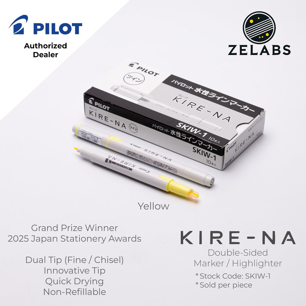 Pilot Kire-Na Double-Sided Highlighter - Fine / Bold - SKIW-1 - 1 piece