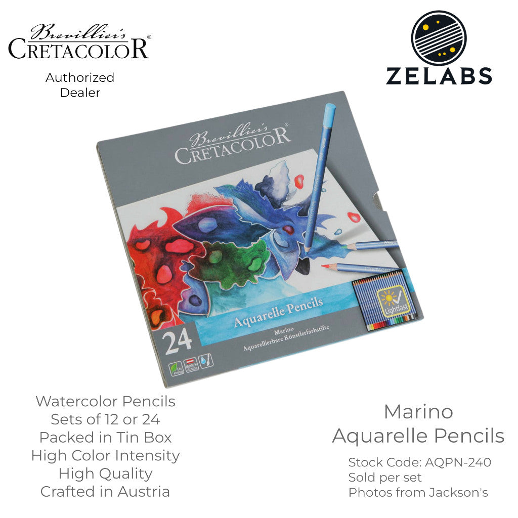 Cretacolor Marino Aquarelle / Watercolor Pencils (12 or 24-color Set) - AQPN-240