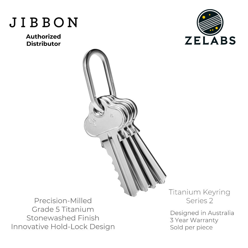 Jibbon Titanium Keyring Series 2 - Titanium | PVD Black