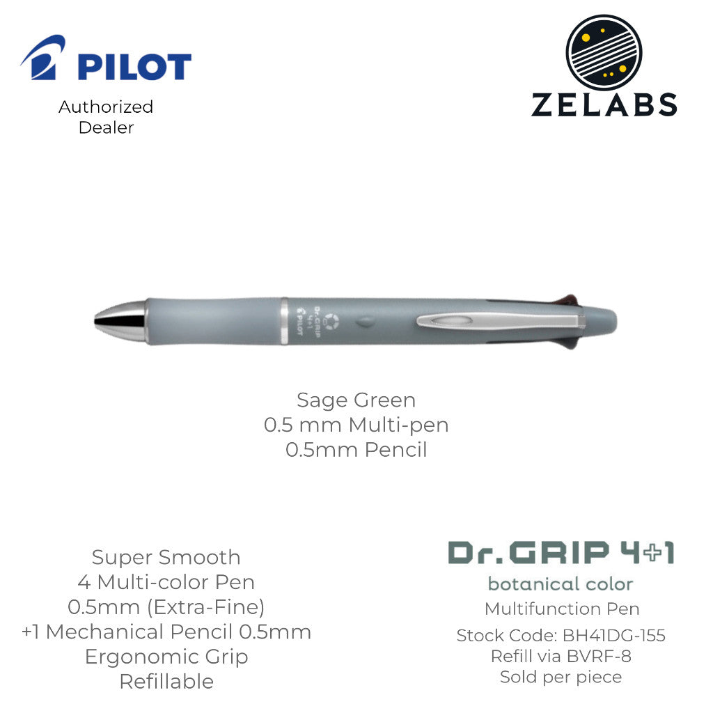 Pilot Dr. Grip 4+1 Multifunction Ballpoint Pen with Mechanical Pencil - BH41DG-155 - 0.5mm