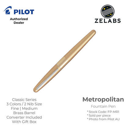 Pilot Metropolitan Fountain Pen - Classic Series - FP-MR1 - Fine | Medium