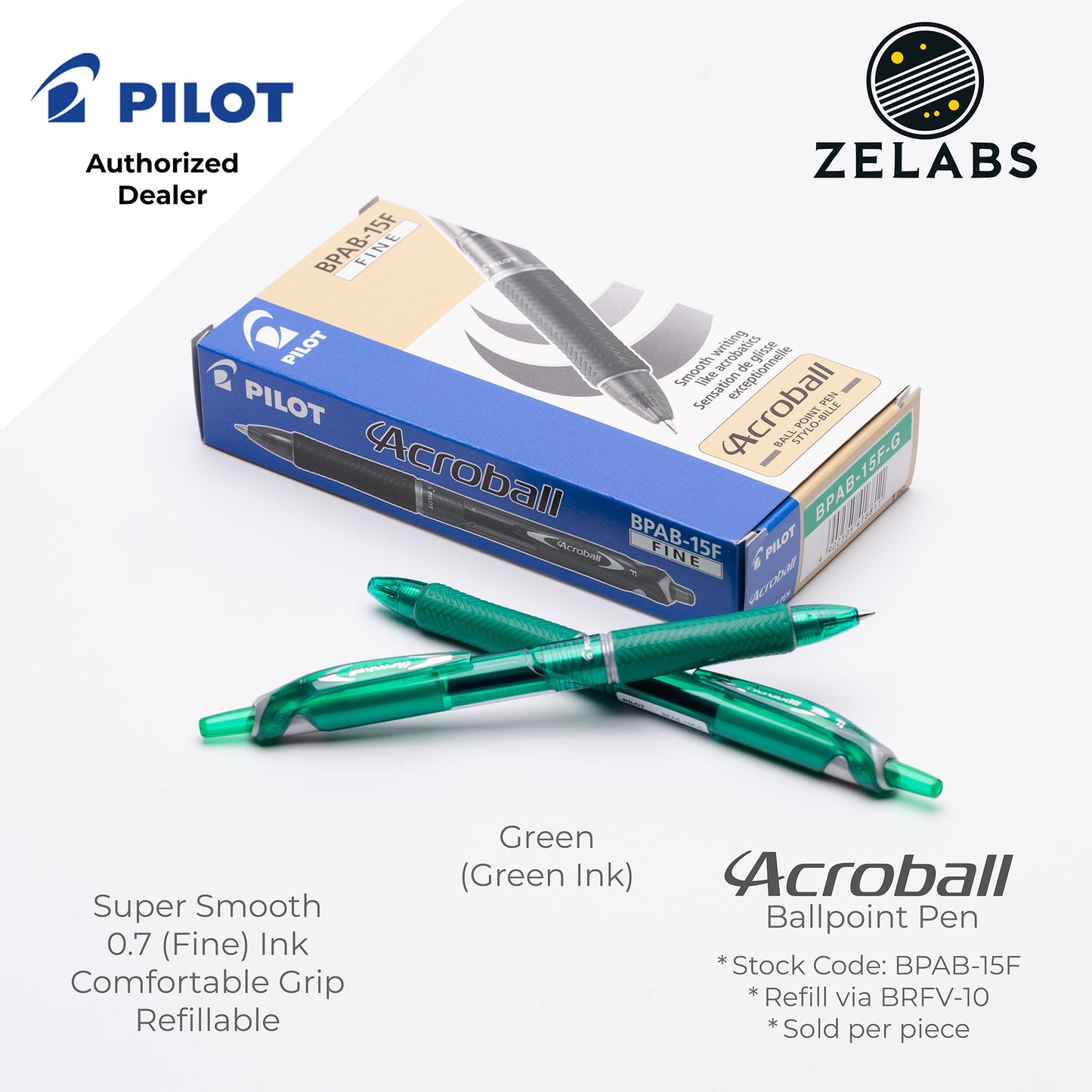Pilot Acroball 150 Fine Ballpoint Pen - BPAB-15F - 0.7mm