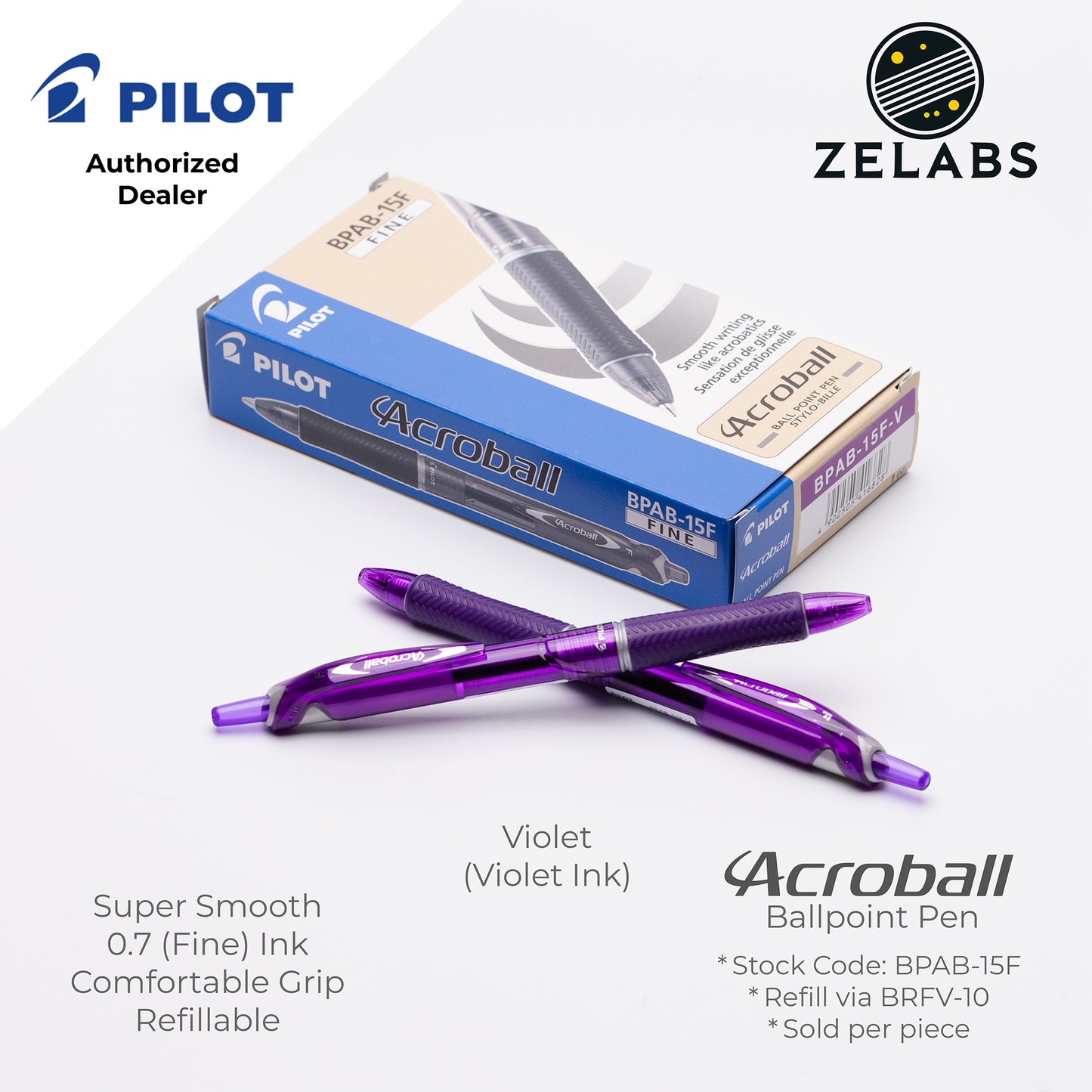 Pilot Acroball 150 Fine Ballpoint Pen - BPAB-15F - 0.7mm