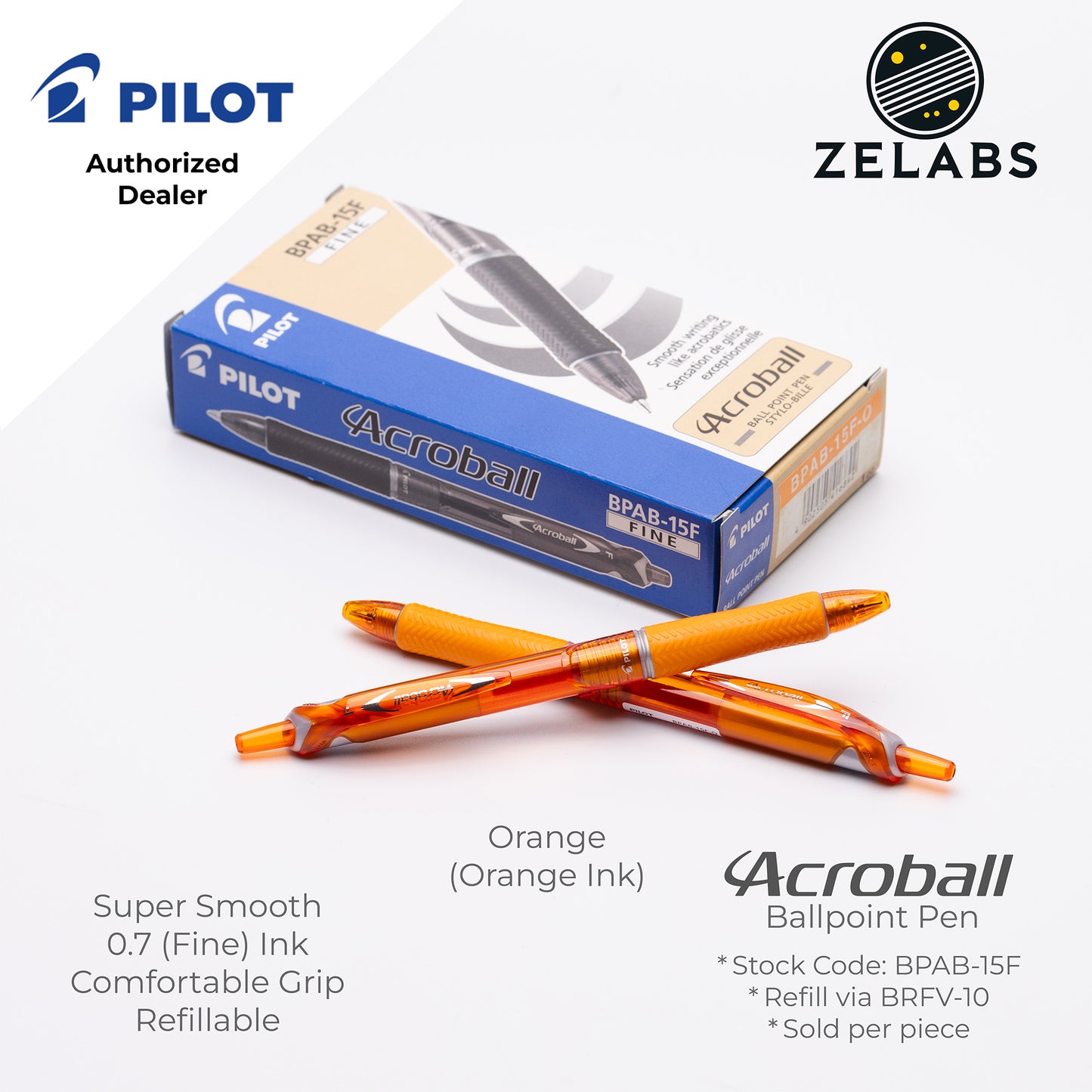 Pilot Acroball 150 Fine Ballpoint Pen - BPAB-15F - 0.7mm