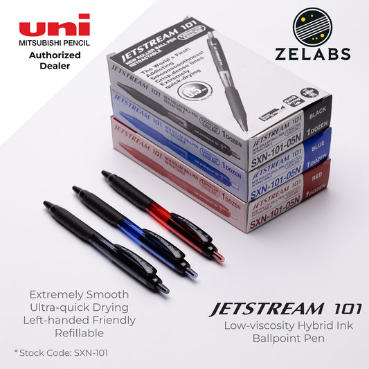 Uni Jetstream 101 Retractable Ballpoint Pen - SXN-101 - 0.5mm / 0.7mm