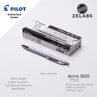 Pilot Acro 500 Micro Fine Ballpoint Pen (Palm-sized) - BAC-50MF - 0.3mm