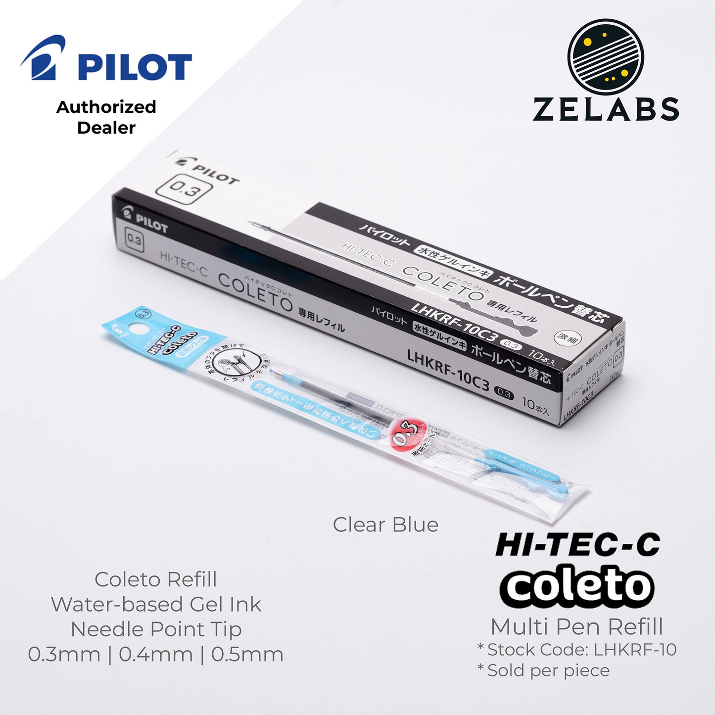 Pilot Hi-Tec-C Coleto Gel Multi-pen / Multifunction Refill - LHKRF-10 - 0.3mm | 0.4mm | 0.5mm