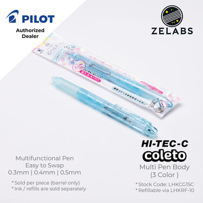 Pilot Hi-Tec C Coleto 3/5 Color Multifunction Pen / Multi-Pen (Barrel Only) - LHKCG15C | LHKCG25C