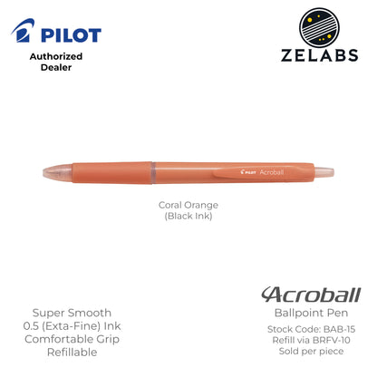 Pilot Acroball Extra Fine Ballpoint Pen - BAB-15 - 0.5mm