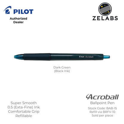 Pilot Acroball Extra Fine Ballpoint Pen - BAB-15 - 0.5mm