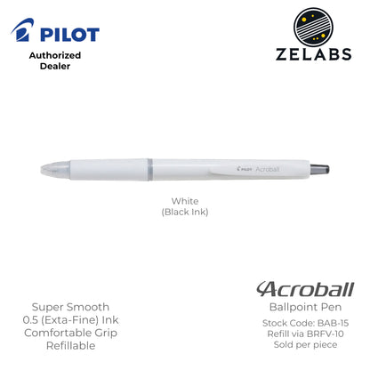 Pilot Acroball Extra Fine Ballpoint Pen - BAB-15 - 0.5mm