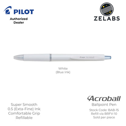 Pilot Acroball Extra Fine Ballpoint Pen - BAB-15 - 0.5mm