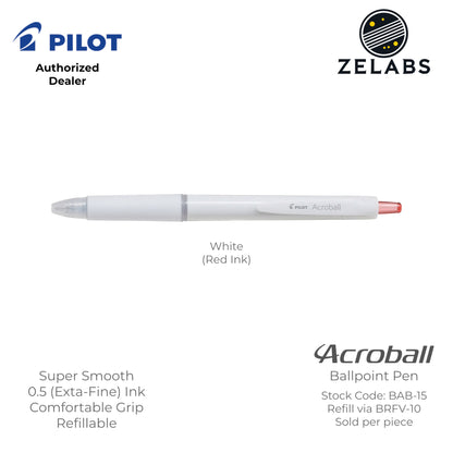Pilot Acroball Extra Fine Ballpoint Pen - BAB-15 - 0.5mm