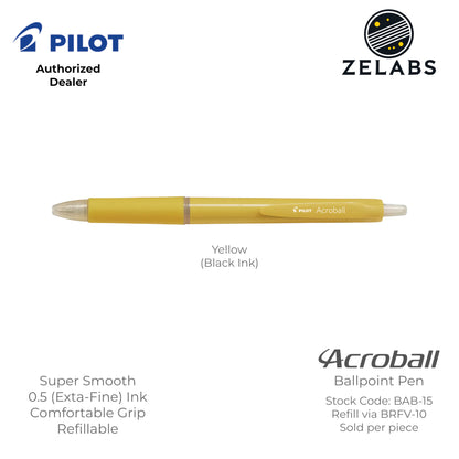 Pilot Acroball Extra Fine Ballpoint Pen - BAB-15 - 0.5mm