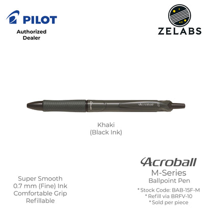 Pilot Acroball M-Series Fine Ballpoint Pen - BAB-15F-M - 0.7mm