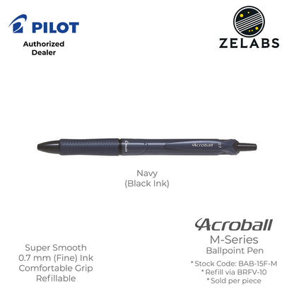 Pilot Acroball M-Series Fine Ballpoint Pen - BAB-15F-M - 0.7mm