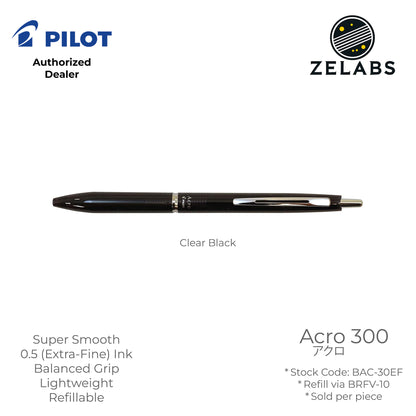 Pilot Acro 300 Extra Fine Ballpoint Pen - BAC-30EF - 0.5mm