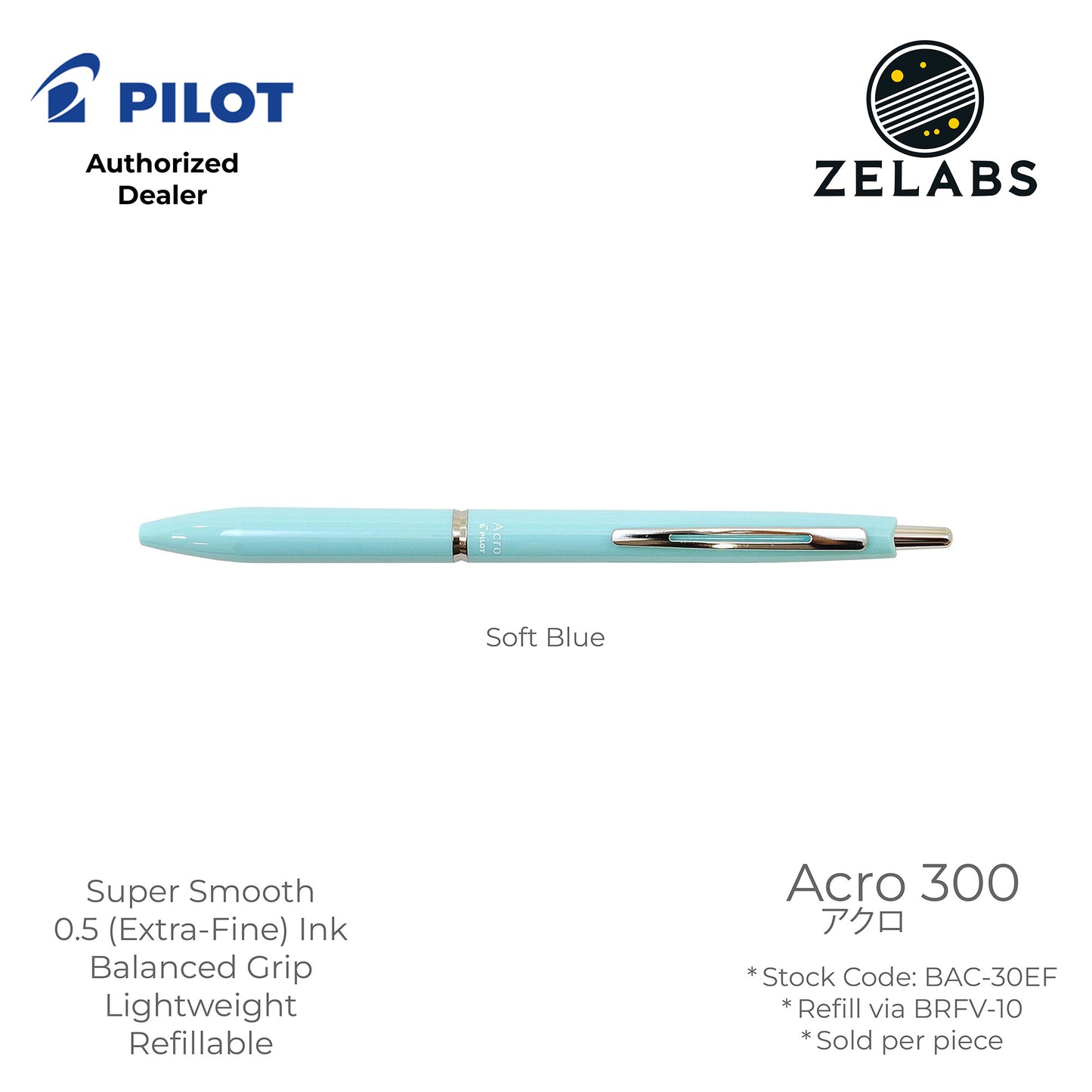Pilot Acro 300 Extra Fine Ballpoint Pen - BAC-30EF - 0.5mm