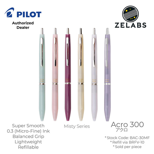 Pilot Acro 300 Misty Series Micro Fine Ballpoint Pen - BAC-30MF - 0.3mm