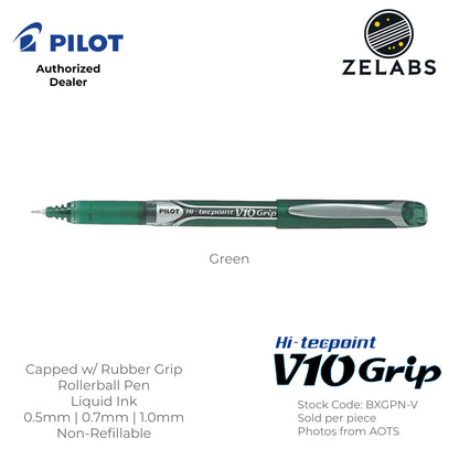 Pilot Hi-Tecpoint Grip Capped Rollerball Pen - BXGPN V5 V7 V10 - 0.5mm | 0.7mm | 1.0mm