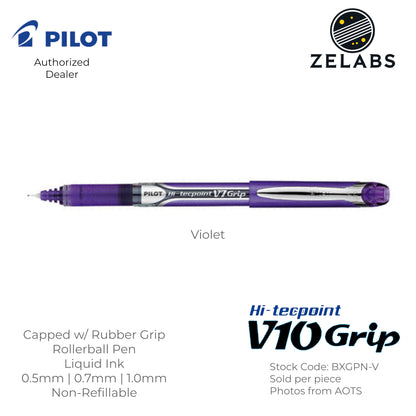 Pilot Hi-Tecpoint Grip Capped Rollerball Pen - BXGPN V5 V7 V10 - 0.5mm | 0.7mm | 1.0mm