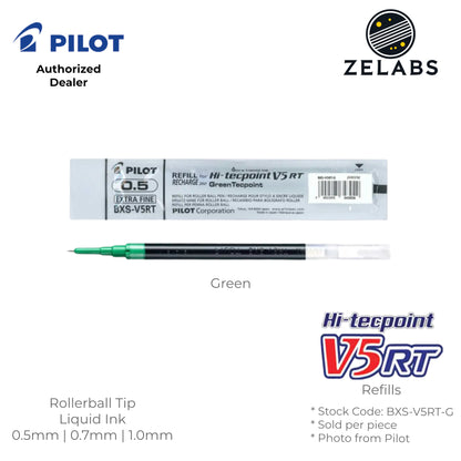 Pilot Hi-Tecpoint Retractable Roller Ball Refill - BXS V5RT V7RT V10RT - 0.5mm | 0.7mm | 1.0mm