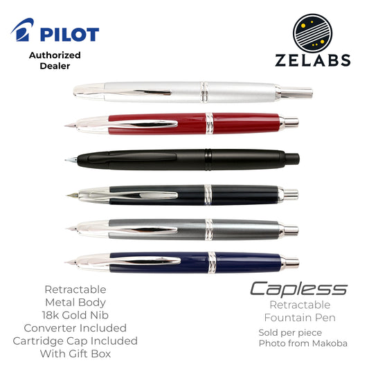 Pilot Capless / Vanishing Point Fountain Pen - Standard - 18k - FC-1800RB | FC-1500RR