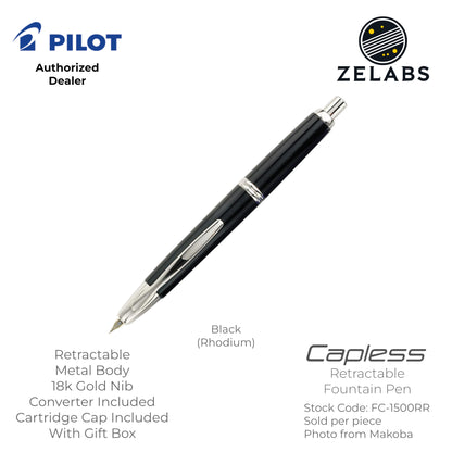 Pilot Capless / Vanishing Point Fountain Pen - Standard - 18k - FC-1800RB | FC-1500RR
