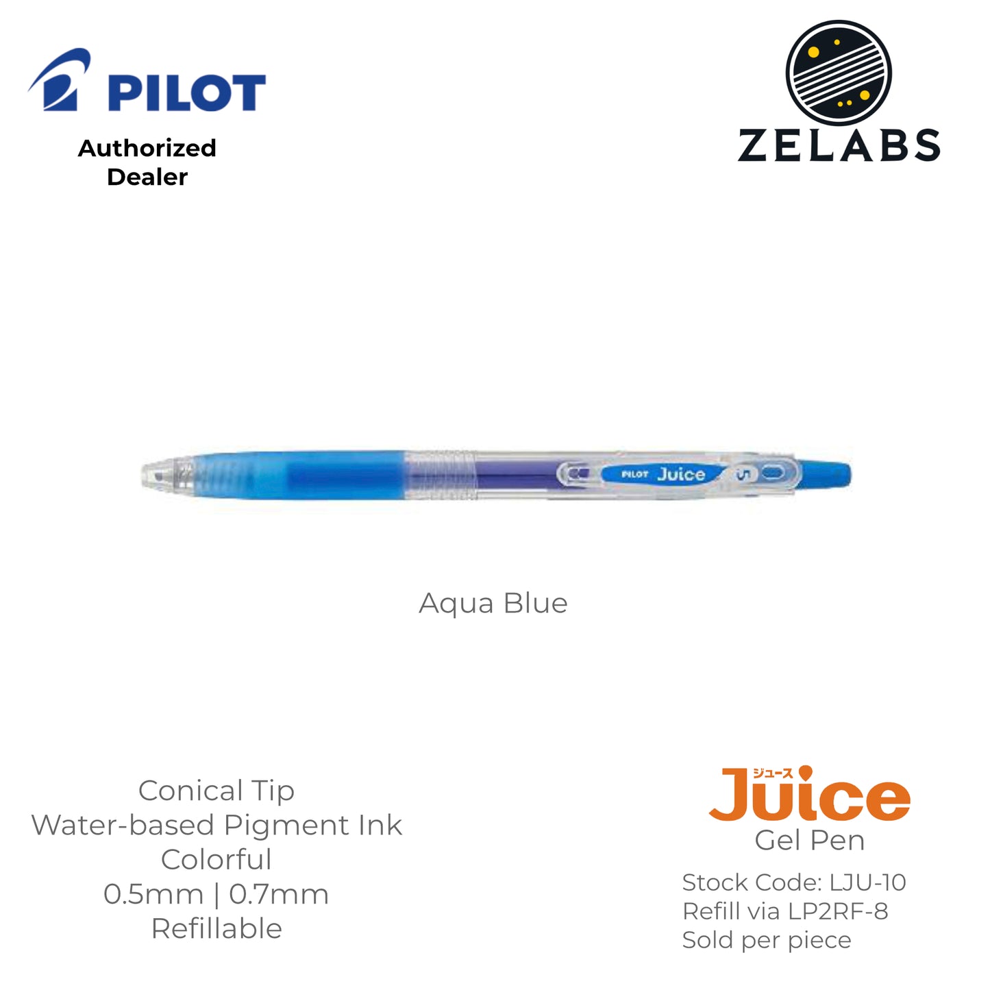 Pilot Juice Retractable Gel Pen - LJU-10 - 0.5mm | 0.7mm