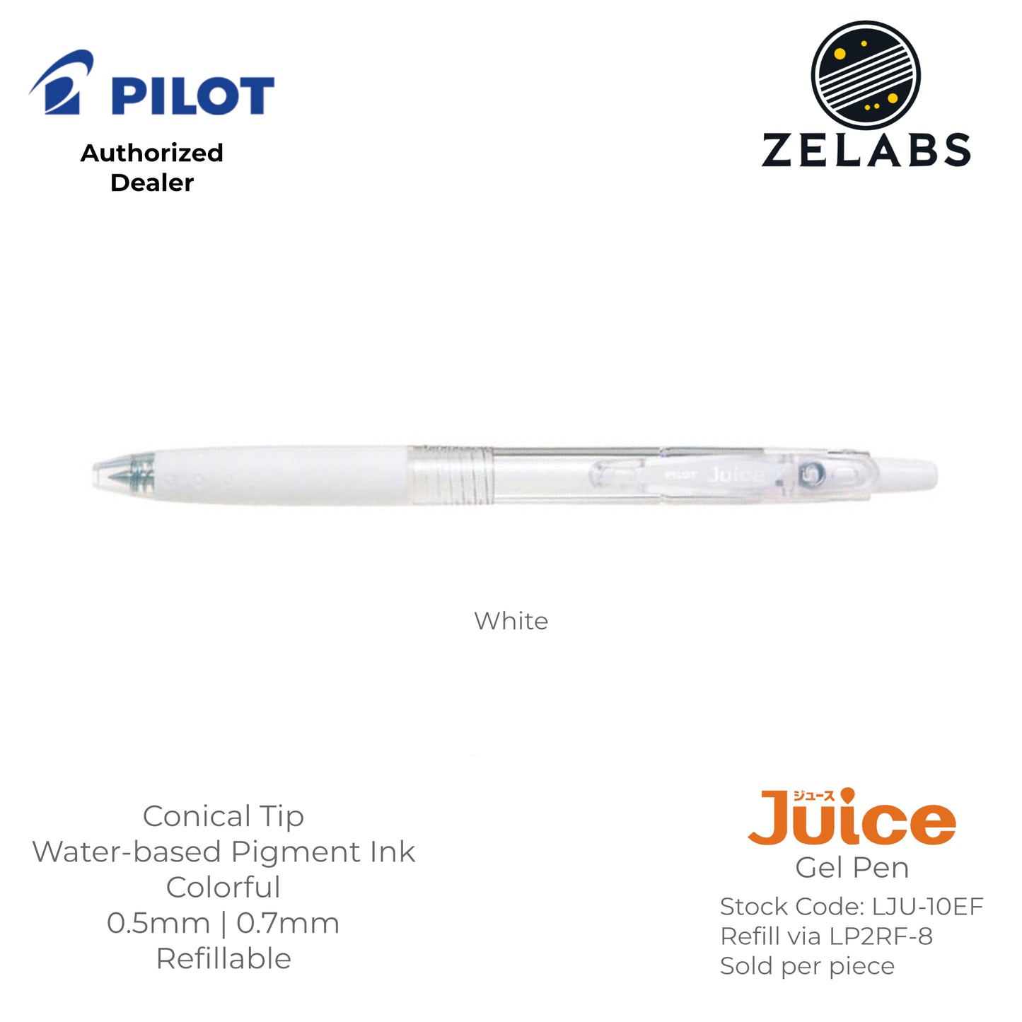 Pilot Juice Retractable Gel Pen - LJU-10 - 0.5mm | 0.7mm
