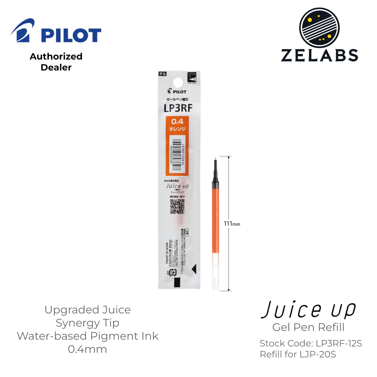 Pilot Juice Up Gel Pen Refill - LP3RF-12S - 0.3mm | 0.4mm | 0.5mm