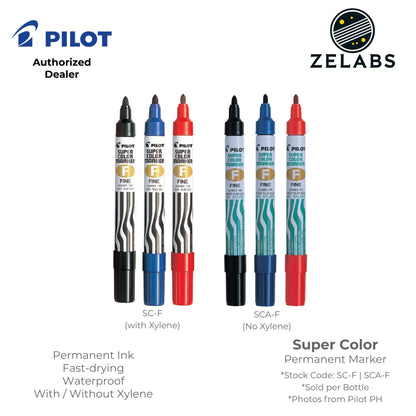 Pilot Super Color Fine Permanent Marker (w/wo Xylene) - SC-F | SCA-F