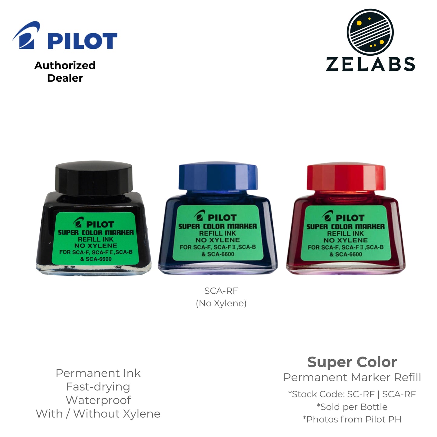 Pilot Super Color Permanent Marker Refill - SC-RF