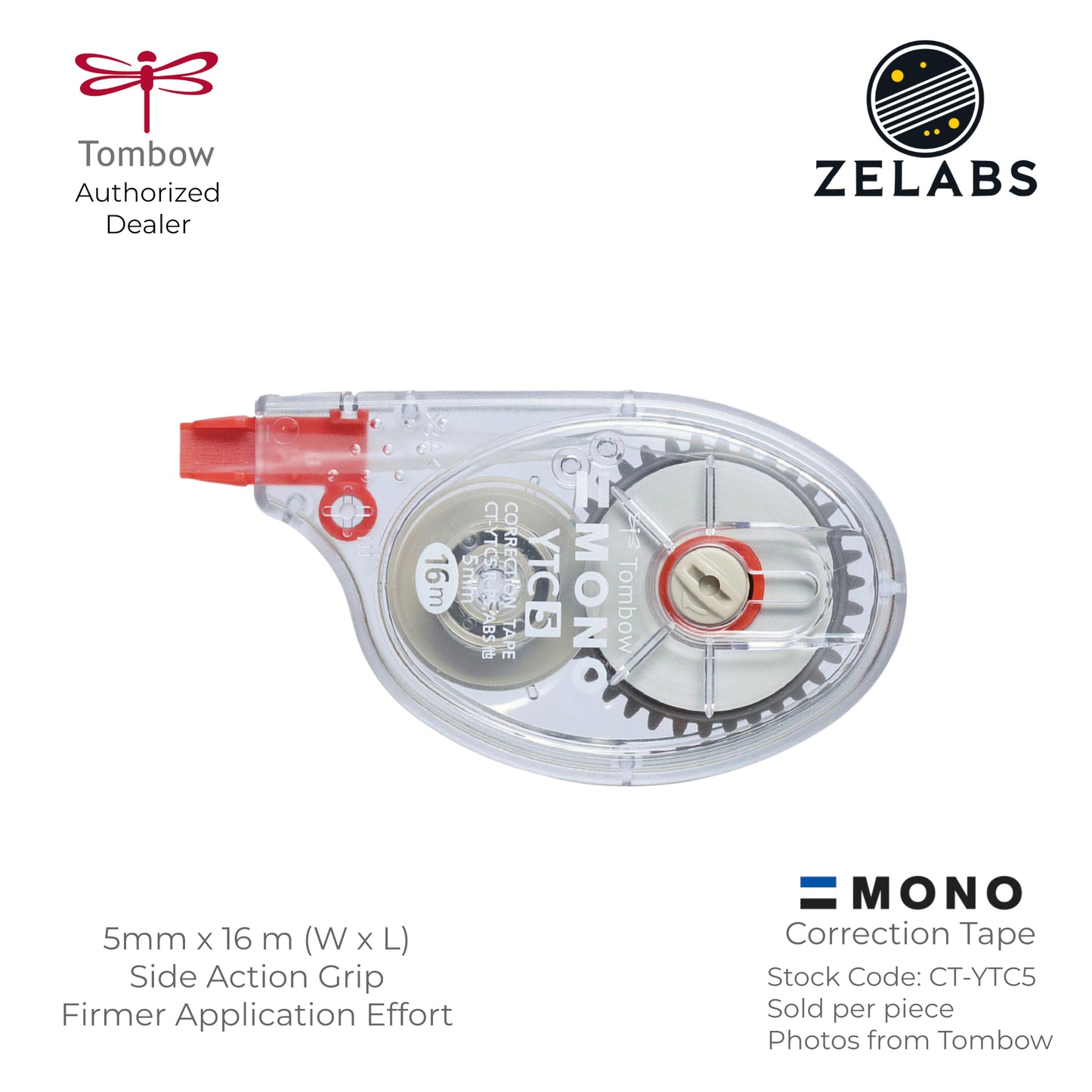 Tombow MONO Correction Tape - CT-YTC5 - 5mm x 16m