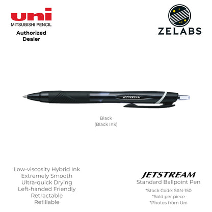 Uni Jetstream Standard / Sport Retractable Ballpoint Pen - SXN-150 - 0.5mm / 0.7mm