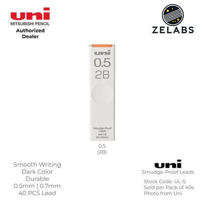 Uni Smudge-Proof Lead Mechanical Pencil Refill - UL-S - 0.5mm | 0.7mm