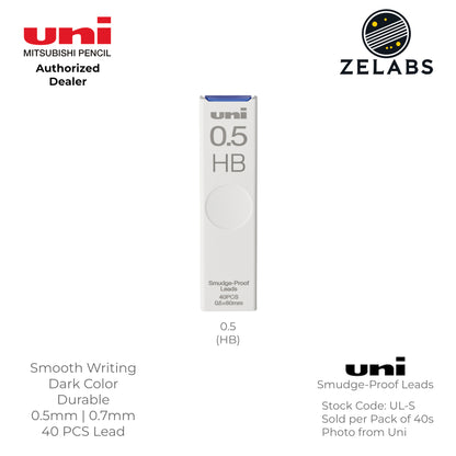 Uni Smudge-Proof Lead Mechanical Pencil Refill - UL-S - 0.5mm | 0.7mm