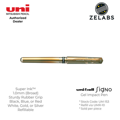 Uni Uni-Ball Signo Gel Impact Broad Capped Gel Pen - UM-153 - 1.0mm