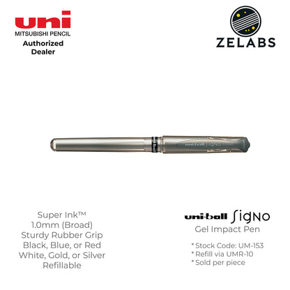Uni Uni-Ball Signo Gel Impact Broad Capped Gel Pen - UM-153 - 1.0mm