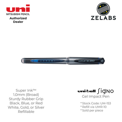Uni Uni-Ball Signo Gel Impact Broad Capped Gel Pen - UM-153 - 1.0mm