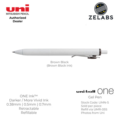 Uni Uni-Ball ONE Retractable Minimalist Gel Pen - UMN-S - 0.38mm / 0.5mm / 0.7mm