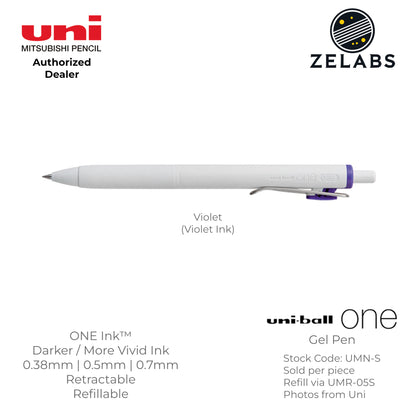 Uni Uni-Ball ONE Retractable Minimalist Gel Pen - UMN-S - 0.38mm / 0.5mm / 0.7mm