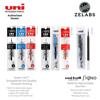 Uni Uni-Ball UMR-8 Signo Retractable Gel Pen Refills - UMR-83 | UMR-85N | UMR-87 | UMR-80