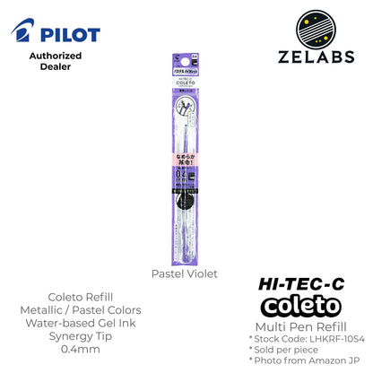 Pilot Hi-Tec-C Coleto Metallic / Pastel Gel Multi-pen / Multifunction Refill - LHKRF-10S4 - 0.4mm