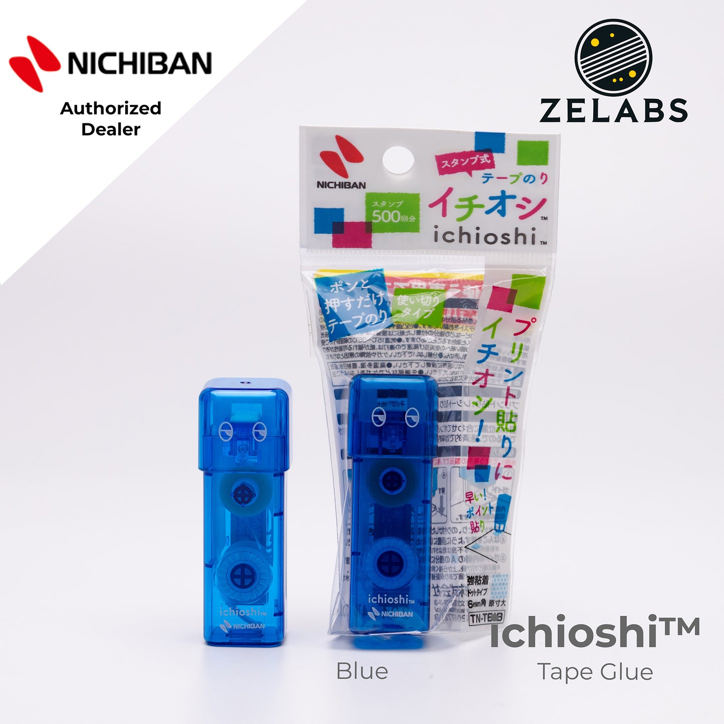 Nichiban Tenori Ichioshi (One Push) Tape Glue Stamp Adhesive - TN-TEI - 6mm