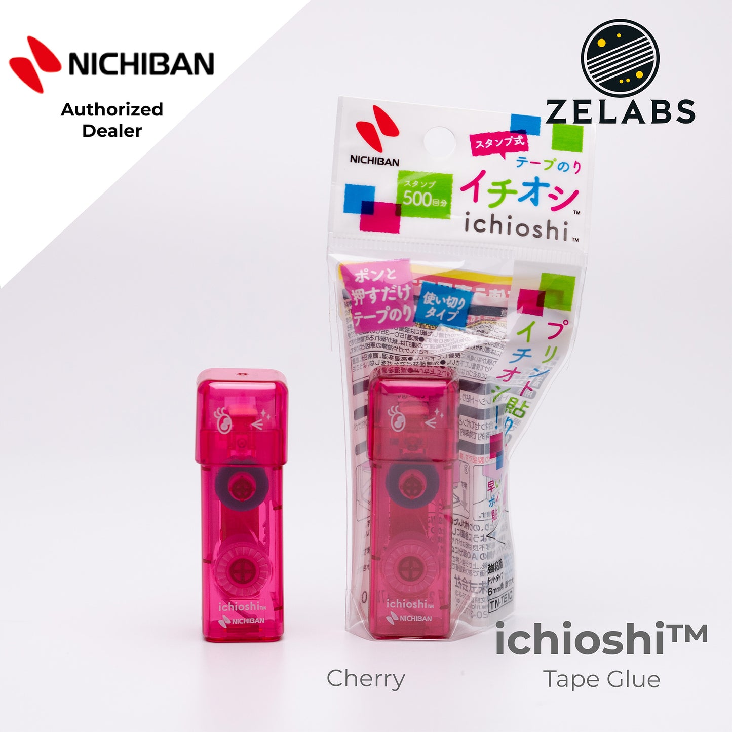 Nichiban Tenori Ichioshi (One Push) Tape Glue Stamp Adhesive - TN-TEI - 6mm